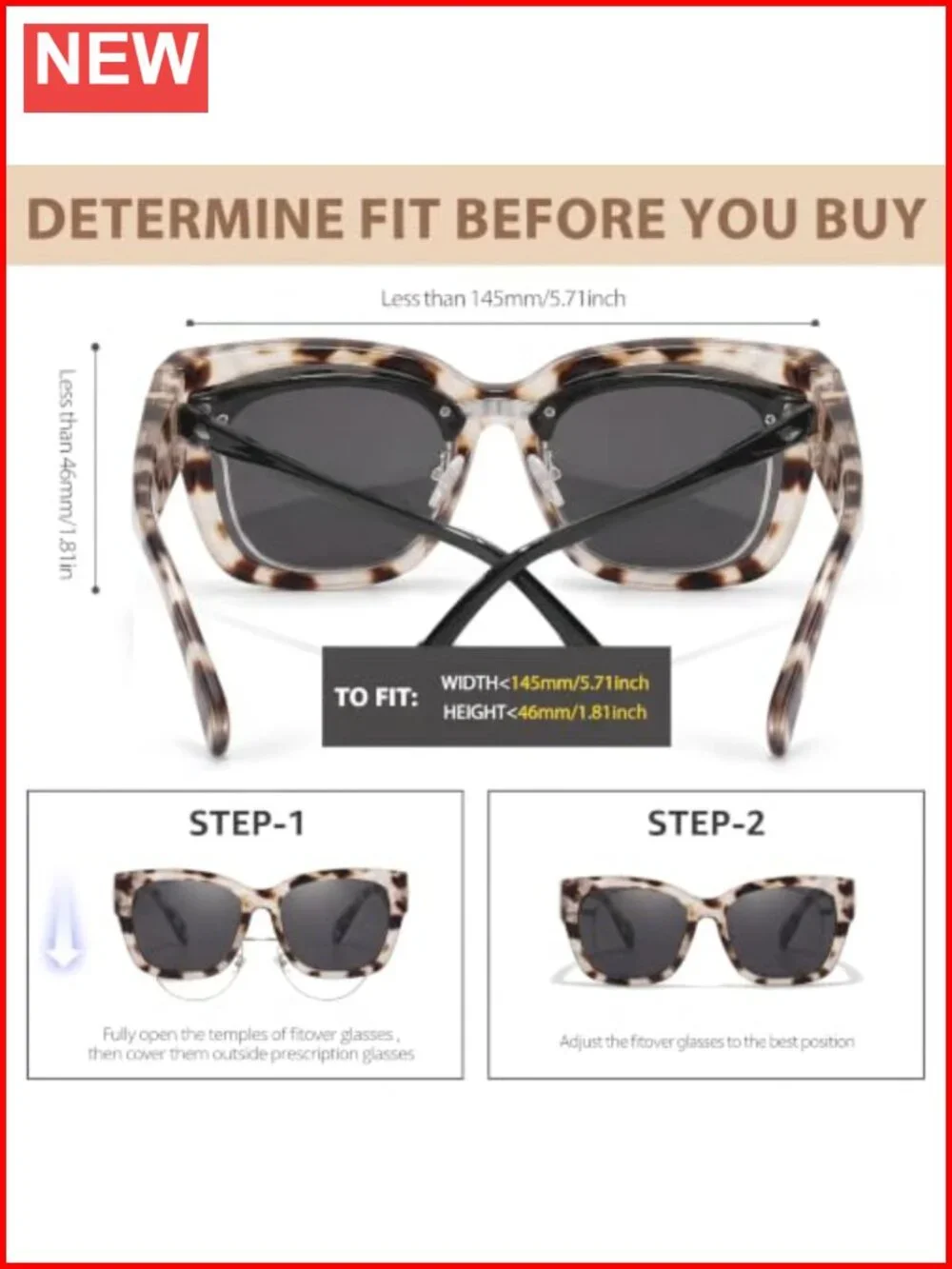 Polarized Sunglasses Fit Over Glasses for Women